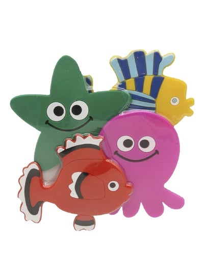 Buy 4-Piece Sea Animals Non-Slip Shower Mat Set for Children Multicolour 1.27 x 8.99 x 8.99 cm 721025 in Saudi Arabia