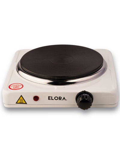 Buy Electric Single Hot Plate for Flexible & Precise Table Top Cooking. Portable Electric Hob with Temperature Control 1500 W ELHP-8012 White in Saudi Arabia