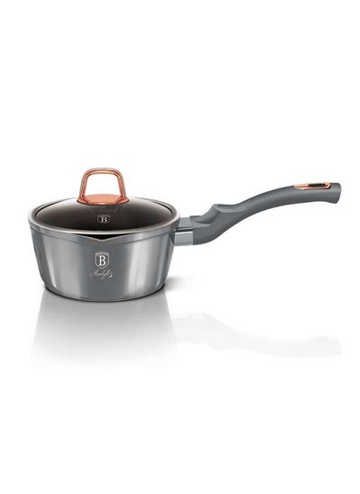 Buy Aluminium Sauce pan with lid, 16 cm, Grey, Hungary in UAE