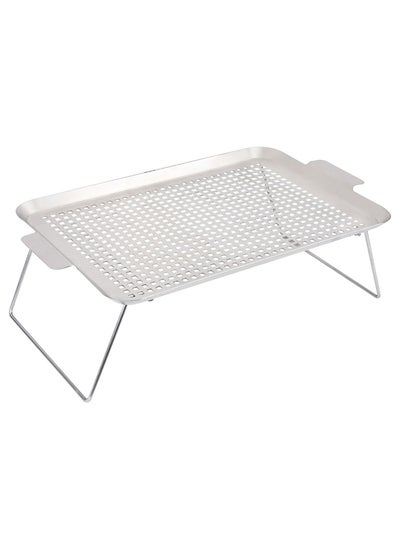 Buy Galvanized iron utensiL drying table, Drying Rack, Silver, 50x30x17.5 Cm in Saudi Arabia