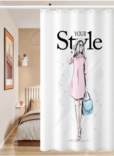 اشتري Cute Girl Printed Shower Curtain في الامارات