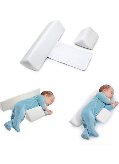 Buy Newborn Baby Shaping Styling Pillow Anti-Rollover Side Sleeping Pillow Triangle, Easy Removable And Washable in Saudi Arabia