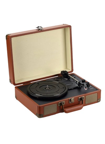 Buy Coffee Vinyl Record Player Built In Bluetooth Receiver Usb Flash Drive 2 Stereo Speakers 3-Speed 5 Dimensions Portable Retro Record Player Suitable For Entertainment And Home Decoration in Saudi Arabia