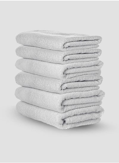 Buy 6-piece bath towel set made of the finest cotton 30*30 cm in Saudi Arabia