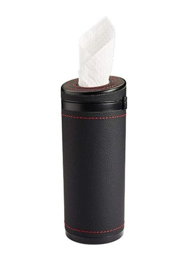 Buy Car Tissue Tube, Cylinder Tissue Box Diameter 2.75'' PU Leather Round Tissues Container for Car Cup Holder, Up to 30 Count Tissue in Saudi Arabia