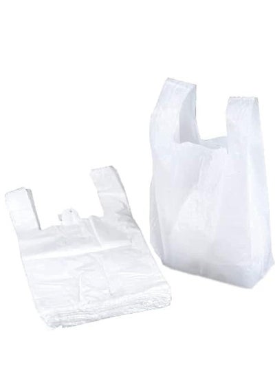 Buy {Pack of 1KG Bags} Garbage Bag, Plastic Disposable Grocery Bags (White,50cm X 60cm,1kg), Biodegradable Plastic Bag Medium Trash Bags Dustbin Bags, Waste Bag Office Bag Strong And Durable Bin Bag in UAE