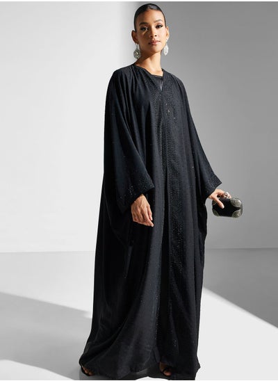 Buy Embellished Flared Sleeve Abaya in Saudi Arabia