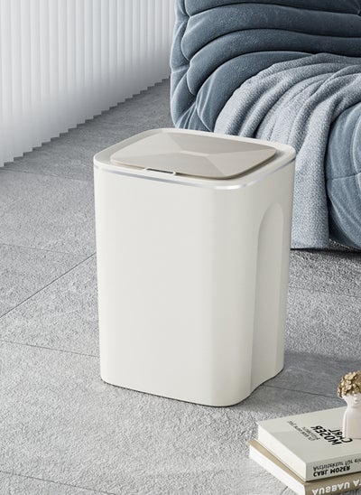 Buy 16L Smart Trash Can for Home Office and Bathroom, with Automatic Sensor Flip-Up Lid, Rechargeable Model in Saudi Arabia