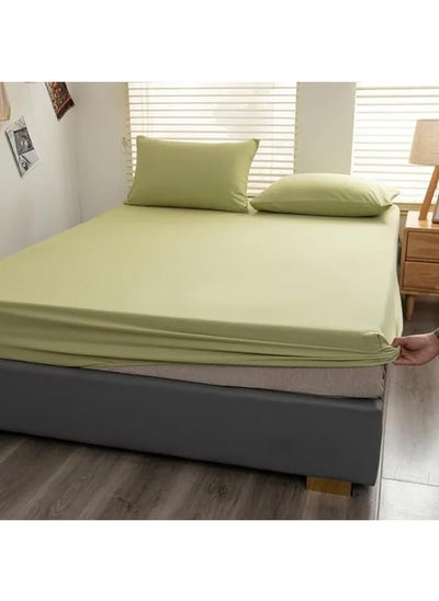 Buy Plain Fitted Sheet Set of 3 for Hotels Homes Touristic Villages Pistachio in Egypt