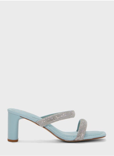 Buy Diamante Double Strap Mule Sandal in Saudi Arabia