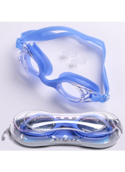 Buy G-2200 Anti-Fog Swim Goggles With Box & Ear Plugs, Blue in Egypt