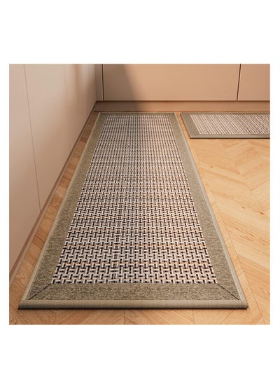 Buy 2 Piece Farmhouse Kitchen Rug Set Non-Slip Heavy-Duty Standing Mat Waterproof Comfort Floor Runner in Saudi Arabia