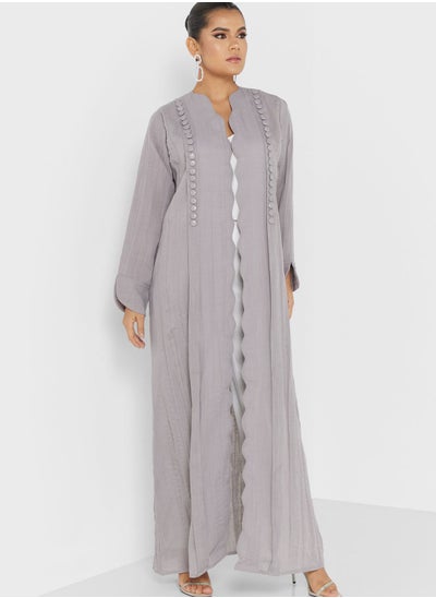 Buy Button Detail Abaya in UAE