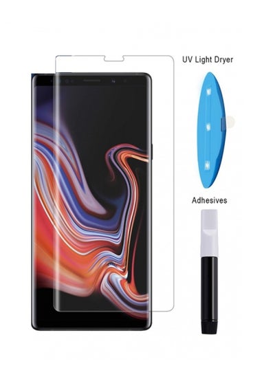 اشتري واقي شاشة Mog UV متوافق مع هاتف Samsung Galaxy Note 9، زجاج صلابة 9H يوفر وضوح عالي الدقة وتغطية كاملة للشاشة مع واقي شاشة خفيف للأشعة فوق البنفسجية في الامارات