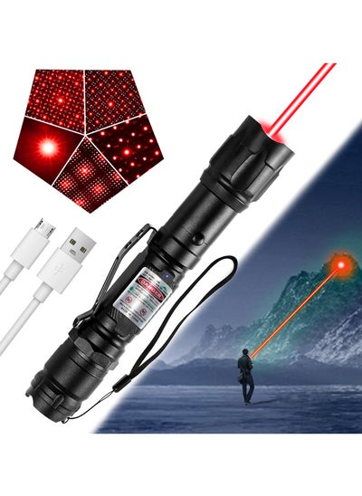 Buy Red Laser Pointer, Red Laser Pointer High Power Long Range USB Rechargeable High Power Laser Light Pointer Red Strong Laser Pointer for Presentations Outdoor in UAE