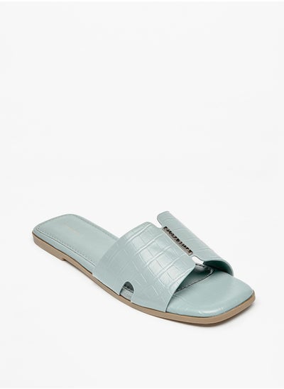 Buy Textured Slip-On Sandals in Saudi Arabia