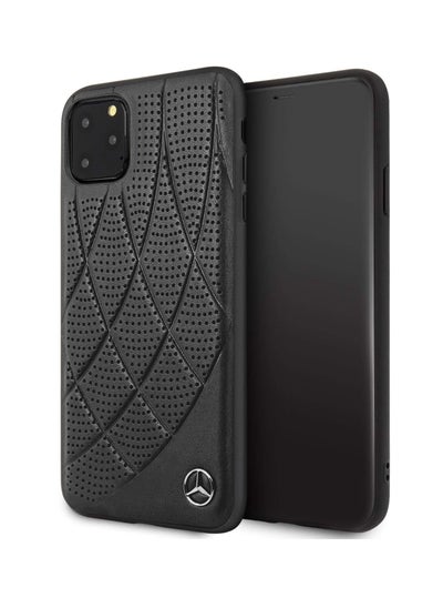 Buy Mercedes-Benz Hard Case Quilted Perforated Leather For iPhone 12-12 Pro- Black in Egypt