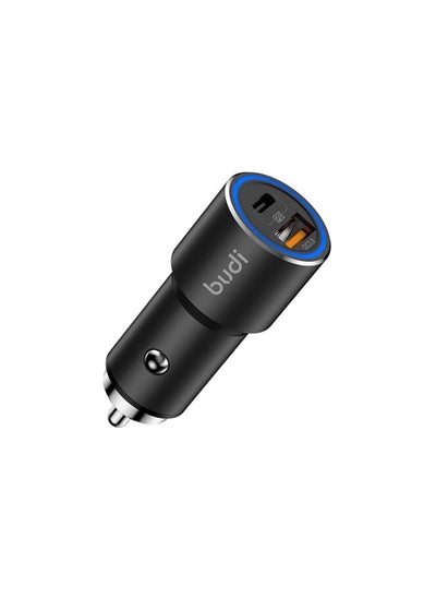 Buy Budi Quick Charge 3.0+PD Car Charger CC628TQB - Black in Saudi Arabia