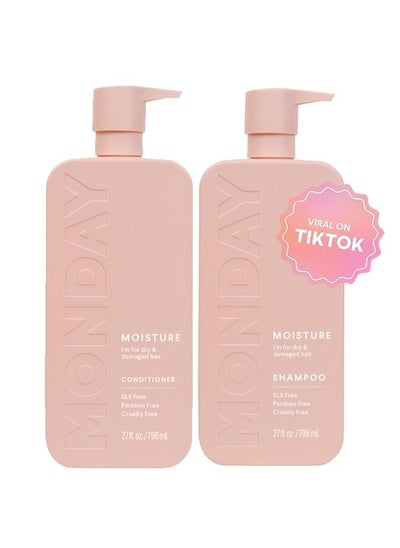 Buy Moisture Shampoo + Conditioner Set (2 Pack) 798ml Each Dr, Coarse Stressed Coily & Curly Hair in UAE