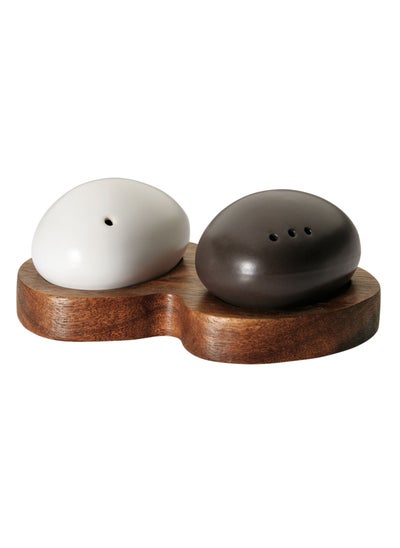 Buy Wooden Salt And Pepper Egg Shaker in UAE