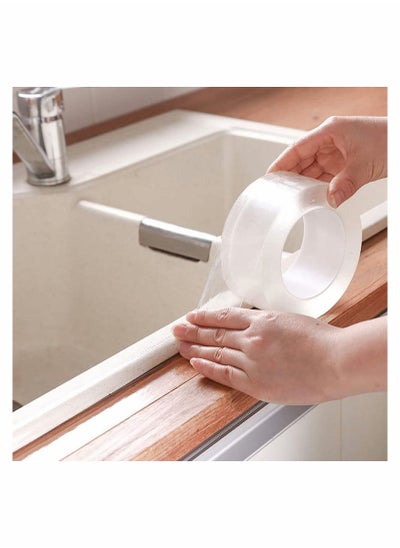 اشتري Caulk Strip, Self Adhesive Caulk Tape Caulking Sealing Tape, for Kitchen Countertop Sink Bathtub, Bathroom Toilet and Floor Wall Edge Protector (30mm W x 3m L) 1 Roll في الامارات