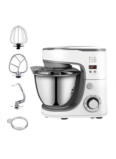 اشتري Stand Mixer 1000W Tilt-Head Food Douch Mixer Kitchen Electric Mixer 6-Speed 10min Timer with 5.2L Stainless Steel Bowl + Dough Hook + Egg Whisk + Flat Beater في السعودية