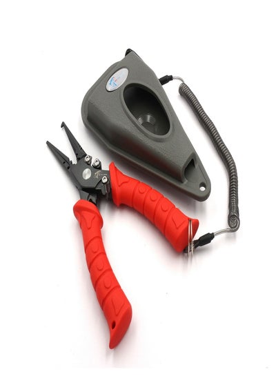 Buy Fishing Plier Line Scissor Cutter Multipurpose Hook Remover Lip Grip With Sheath And Security Lanyard in Saudi Arabia