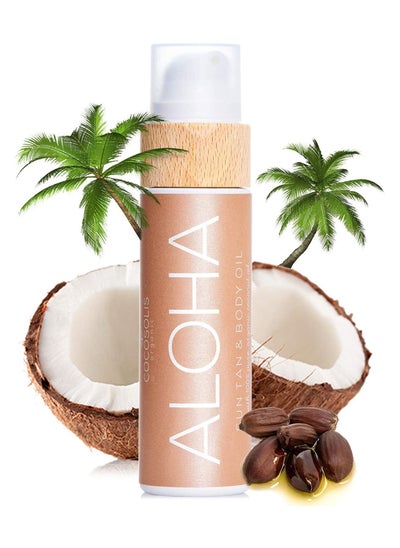 Buy COCOSOLIS ALOHA Sun Tan & Body Oil | Organic Tanning Bed Lotion | Get Healthy Deep Chocolate Tan | Tanning Accelerator with 5 Precious Oils to Make Your Skin Glowing & Revitalized (110 ml) in UAE