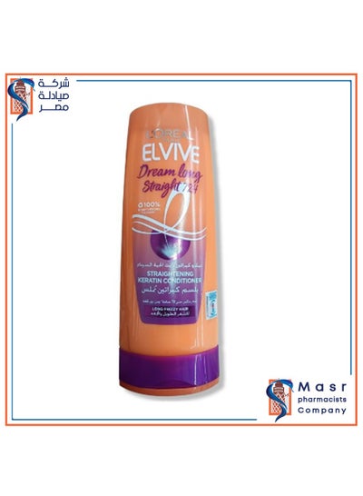 Buy L'Oréal Paris Elvive Straightening Keratin Conditioner for Long and Frizzy Hair - 400 ml in Egypt