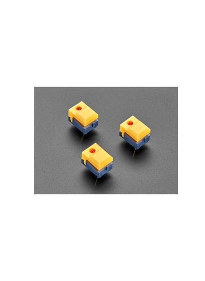 Buy KNP LED Push Button Switch in yellow with 8 pins 8P combines functionality with a bright attention grabbing indicator This switch is designed for a variety of applications where visual feedback and reliable operation are essential. in UAE