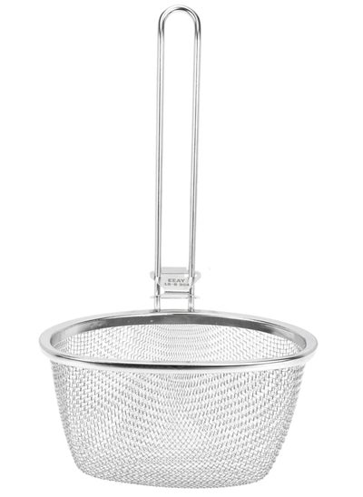 Buy Stainless Steel Fine Mesh Spider Strainer Kitchen Fine Sieve Mesh Strainer with Hanging Handle for Pasta Noodles Dumplings, Ramen in Saudi Arabia