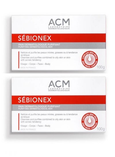 Buy Acm Sebionex Pack Of 2 Purifying bar 100g in Saudi Arabia