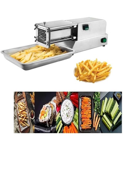 اشتري LETWOO French Fry Cutter Big Capacity Electric Potato Cutter Stainless Steel Professional with 4 Blades for Commercial Home Use & Cucumbers Carrots Sweet Potatoes في الامارات