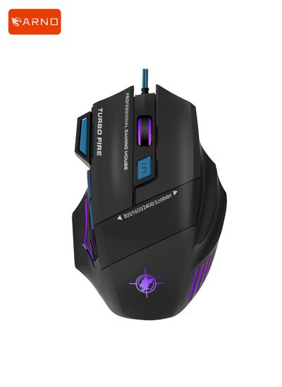 Buy MS7 Gaming Mouse Wired Mouse Gamer Ergonomic Optical Mice For PC Laptop Games Quality 7 Buttons USB Computer in UAE