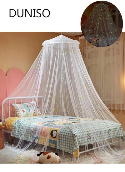 Buy Kids Hanging Bed Canopy for Girls Bed or Boys with Glow in The Dark Stars Mosquito Net to fit Full Size Bed Bedroom Decorative Tent in Saudi Arabia