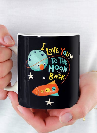 Buy Mug I Love You to the Moon Back Ceramic Mug for Tea and Coffee 11Oz in Saudi Arabia