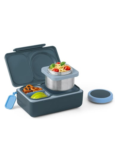 Buy OmieBox Up Bento Box with Insulated Thermos & Ice Pack, Graphite in Saudi Arabia