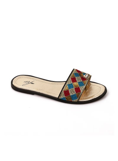 Buy Canvas Patterned Thong Slipper - Multi Color in Egypt