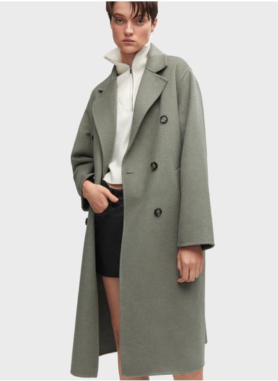 اشتري Button Detail Longline Coat في الامارات