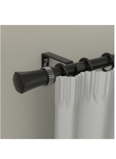 Buy Jupiter Curtain Rod Black 120-210cm in Saudi Arabia