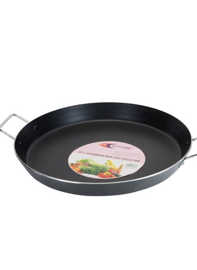 Buy Aluminum Pallepan Non-Stick Cooking Black  34CM in UAE