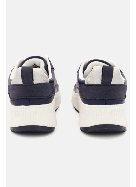 Buy Women Lace Up Casual Shoes, Navy Blue in UAE