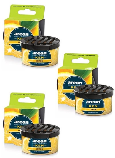 Buy Ken Prefume Car Air Freshener, 3 Pcs, Lemon in UAE