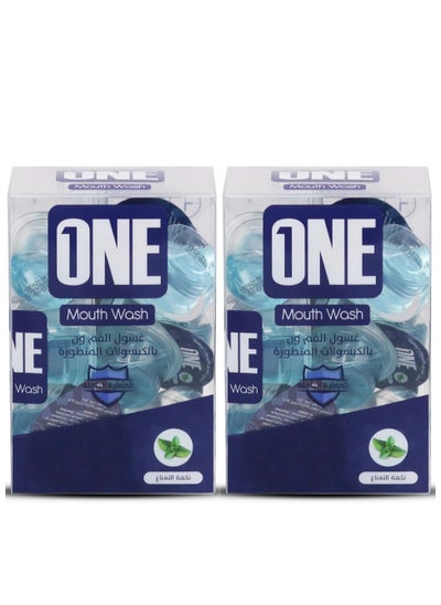 Buy Pack Of 2 The One Touch Advanced Mint Mouthwash 20 Capsules 15ml in Saudi Arabia