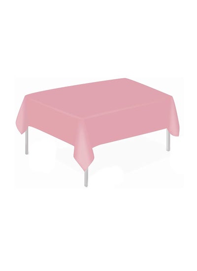 Buy Plastic Tablecloth for Rectangle Table 54" x 72" Disposable Table Cover for Bridal Shower Wedding Birthday Party Decorations (Pink)… in UAE