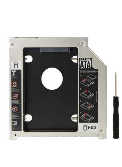 Buy SSD Adapter Highfine HDD Hard Drive Caddy SATA to SATA 2nd Silver/Black in Egypt