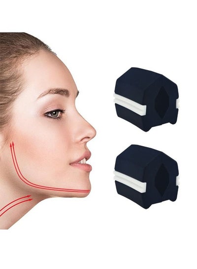 Buy 2-Piece Jaw, Face, and Neck Exerciser, Define Your Jawline, Slim and Tone Your Face, Look Younger and Healthier, Helps Reduce Stress and Cravings, Facial Exerciser (Black) in Saudi Arabia