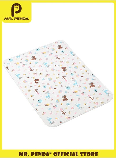 Buy Waterproof Bed Pad with 100% Cotton Top, 50x70cm Washable Reusable Mattress Protector Incontinence Pad Bed Cover for Baby, Toddler, Children, Adults in Saudi Arabia