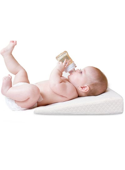 Buy Baby Wedge Pillow Soft Square Crib Wedge Pillow With Washable Cover Feeding Pillows for Reflux Baby Sleep in UAE