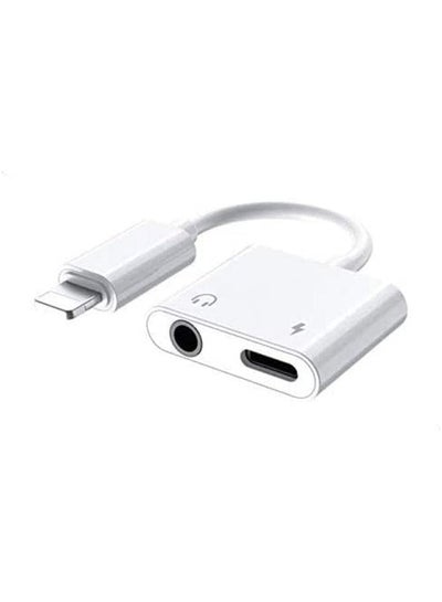 Buy Remax RL-LA07 Concise Series Lightning Audio Adapter, White - 3.5mm in Egypt